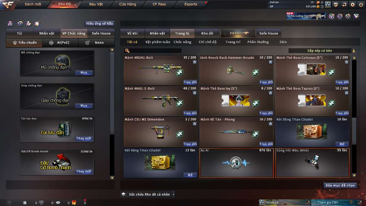 shop acc cf uy tin gia re